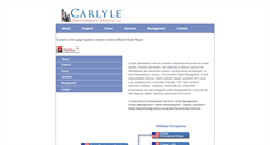 Desktop Screenshot of carlyledevelopment.com